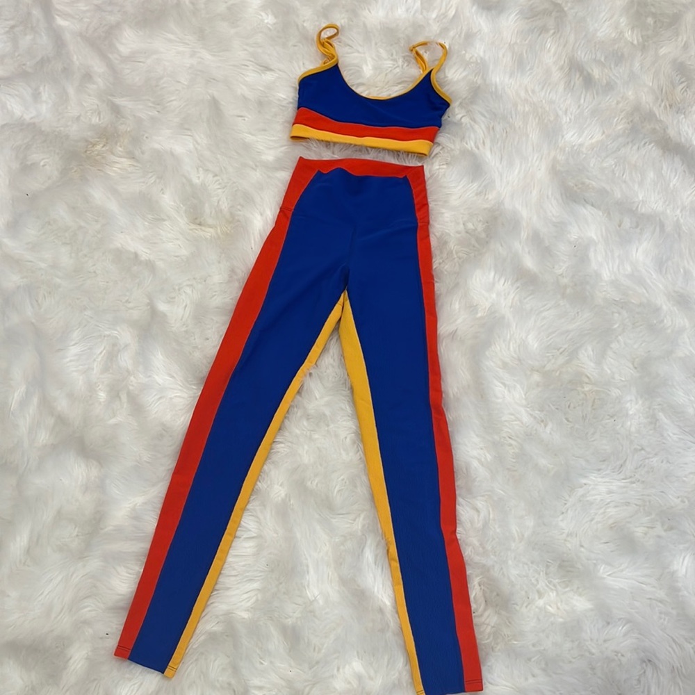 beach riot multi color yoga set